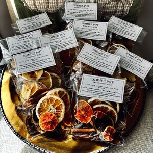 Handmade Christmas Holiday Spiced Winter Blend Simmer Pot Kit Packet